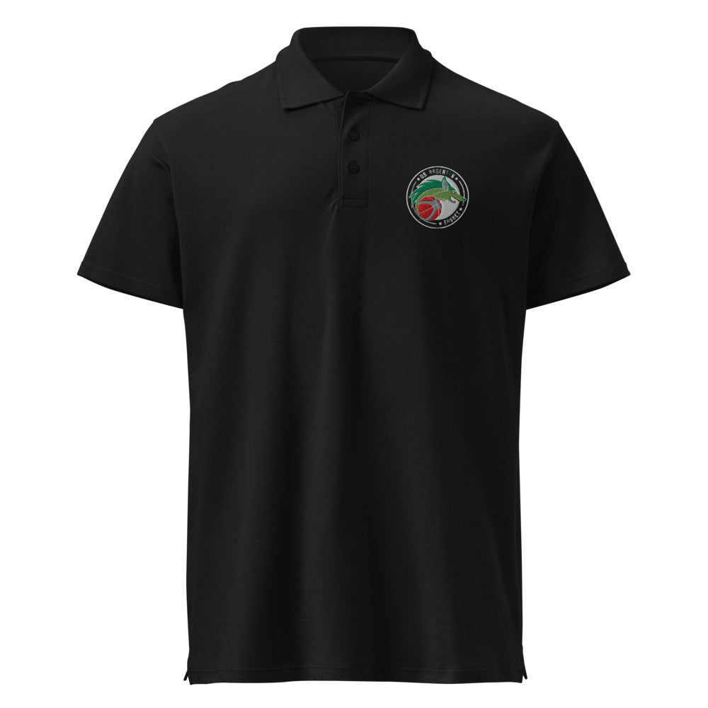 Polo classique unisexe US ARGENTON BASKET — Noir, vue de face
