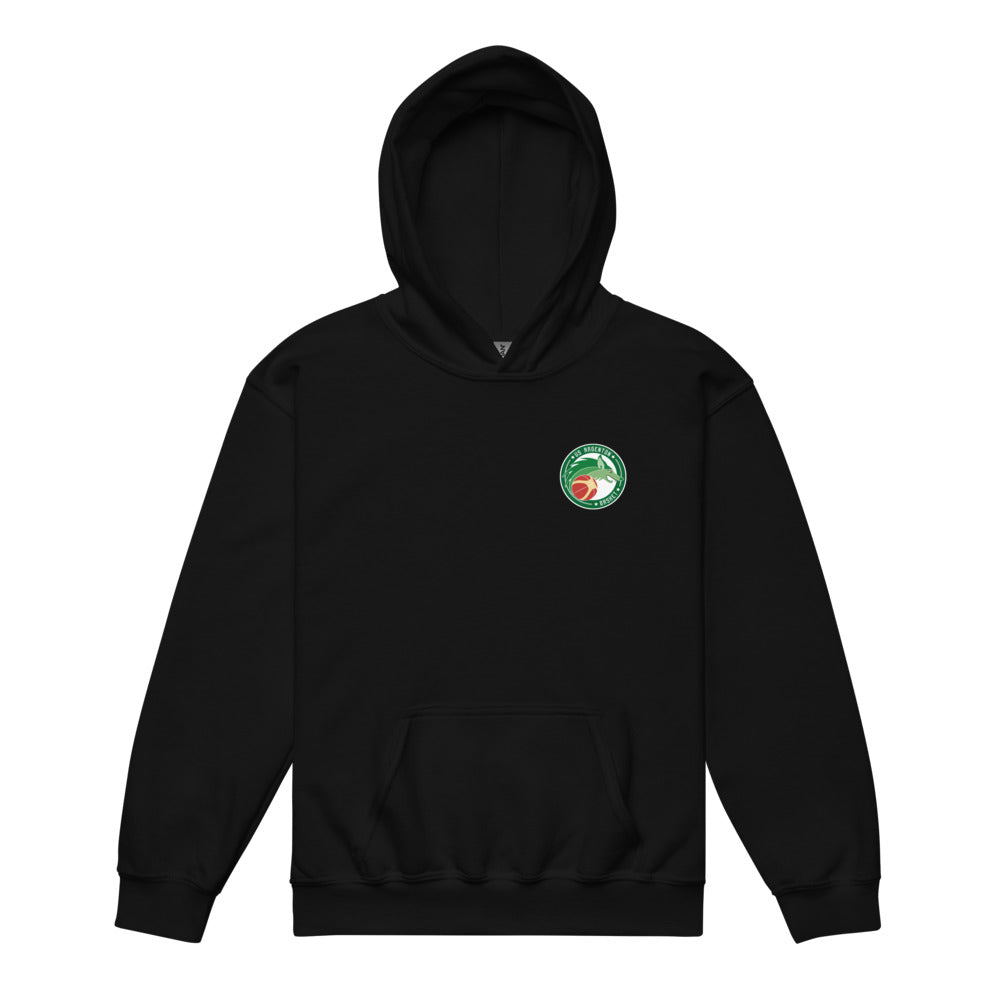 Sweat classique à capuche enfant US ARGENTON BASKET — Noir, vue de face