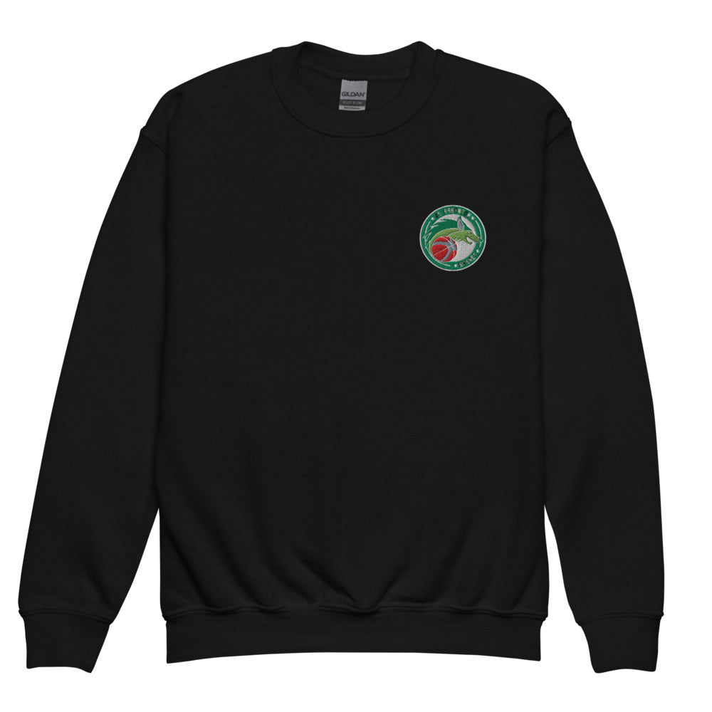 Sweat classique enfant US Argenton Basket, Noir, à plat, vue de face, logo brodé