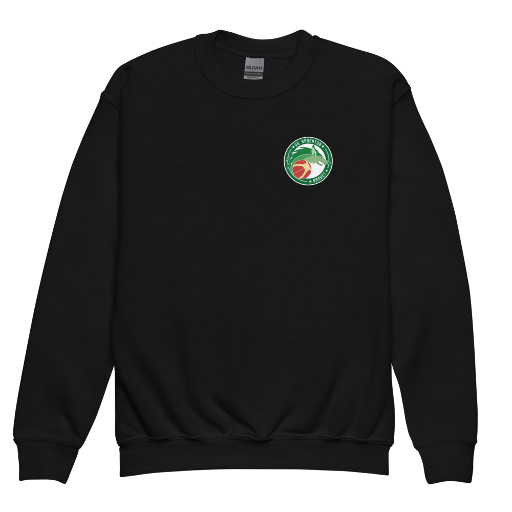 Sweat classique enfant US ARGENTON BASKET — Noir, vue de face