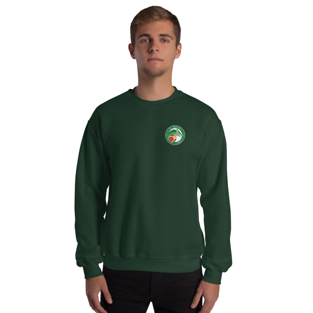 Sweat classique unisexe (39,90) US ARGENTON BASKET — Vert Sapin, vue de face