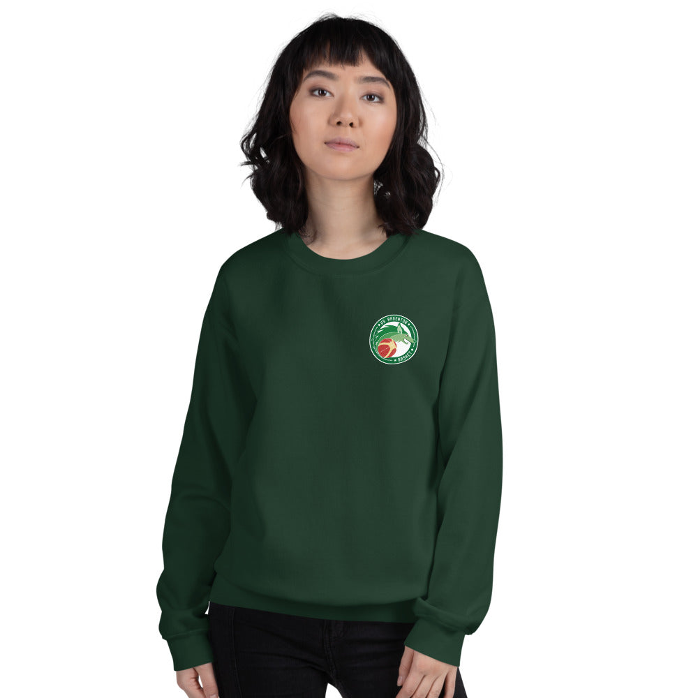 Sweat classique unisexe (39,90) US ARGENTON BASKET — Vert Sapin, vue de face