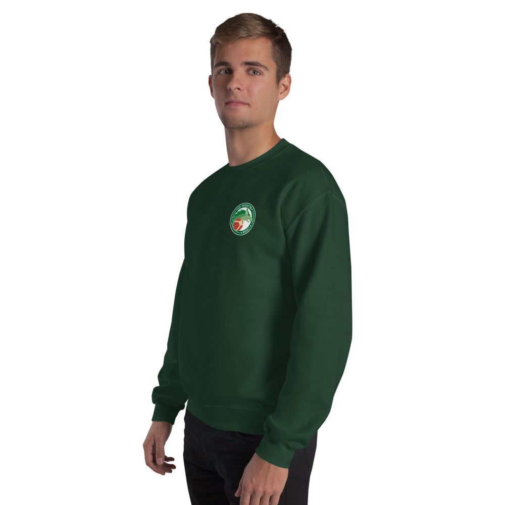 Sweat classique unisexe (39,90) US ARGENTON BASKET — Vert Sapin, vue trois quarts