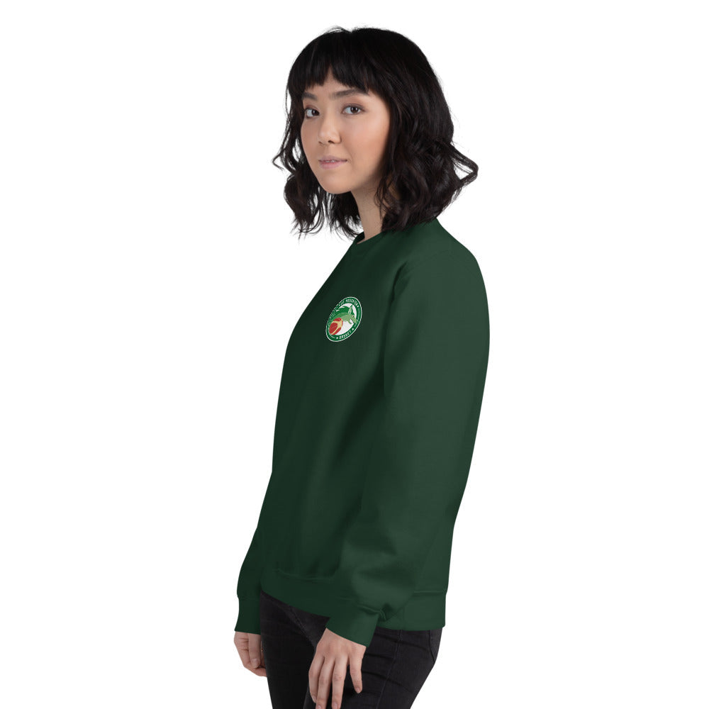 Sweat classique unisexe (39,90) US ARGENTON BASKET — Vert Sapin, vue trois quarts