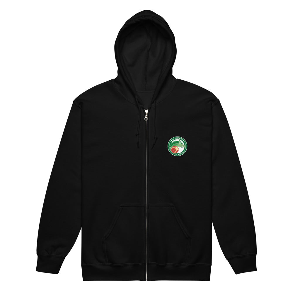 Sweat zippé classique unisexe US ARGENTON BASKET — Noir, vue de face