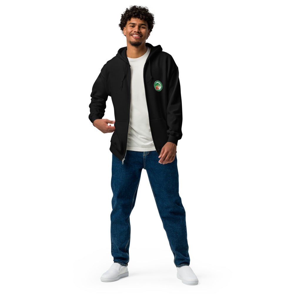 Sweat zippé classique unisexe US ARGENTON BASKET — Noir, vue de face