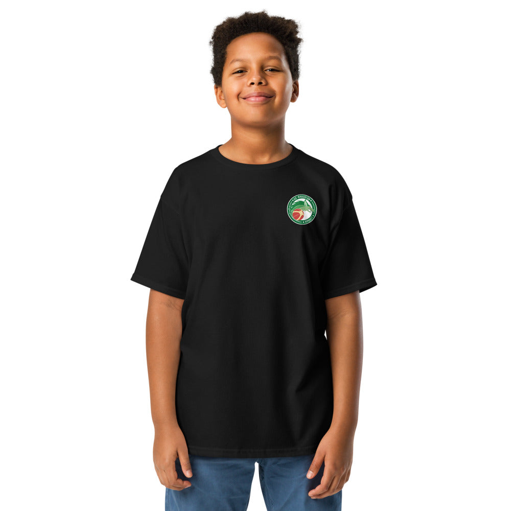 T-shirt classique enfant US ARGENTON BASKET — Noir, vue de face