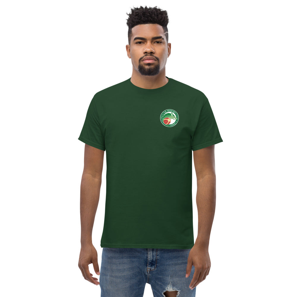 T-shirt classique unisexe US Argenton Basket — Vert Sapin, vue de face